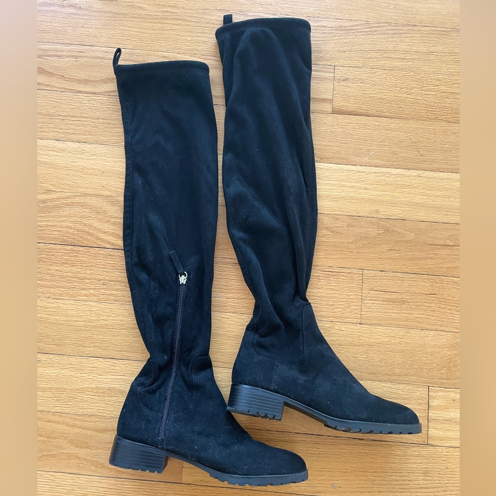 Zara knee high suede boots